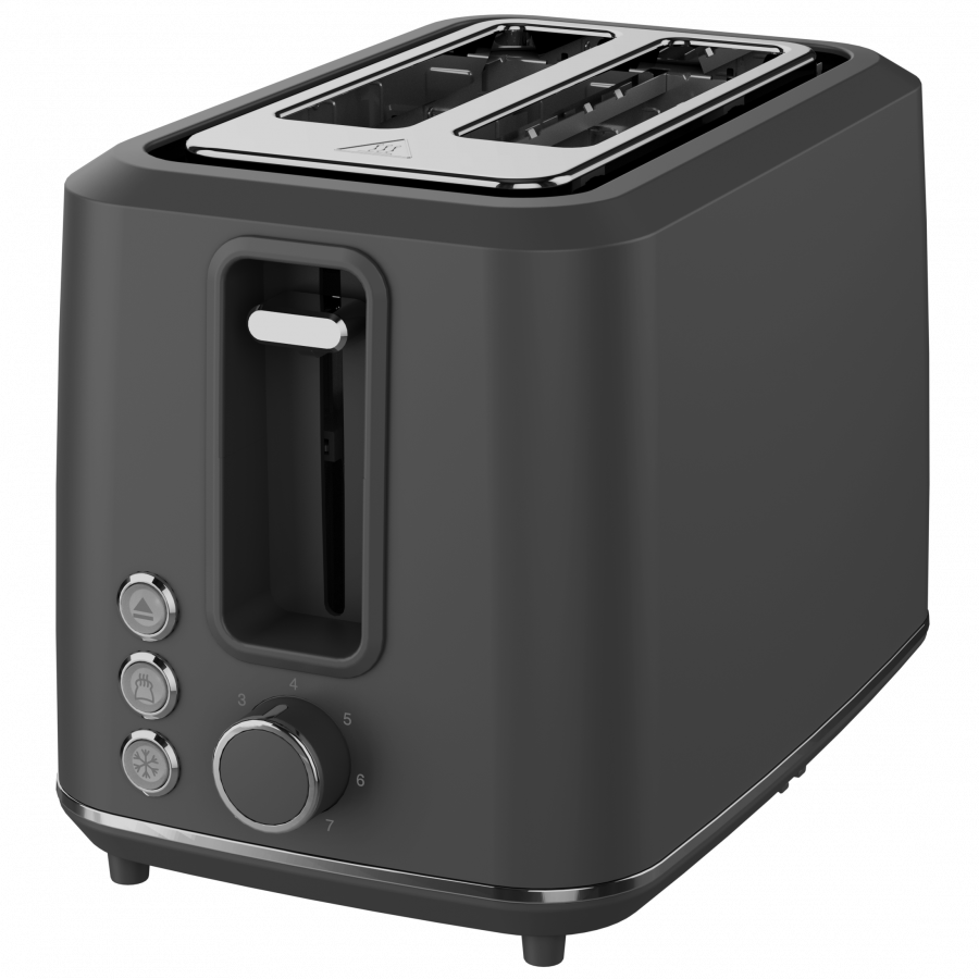 Electric Toaster, Grey, 220-240V, 50-60Hz, 920-1080W, 2 slots, 3 modes, 7 browning levels