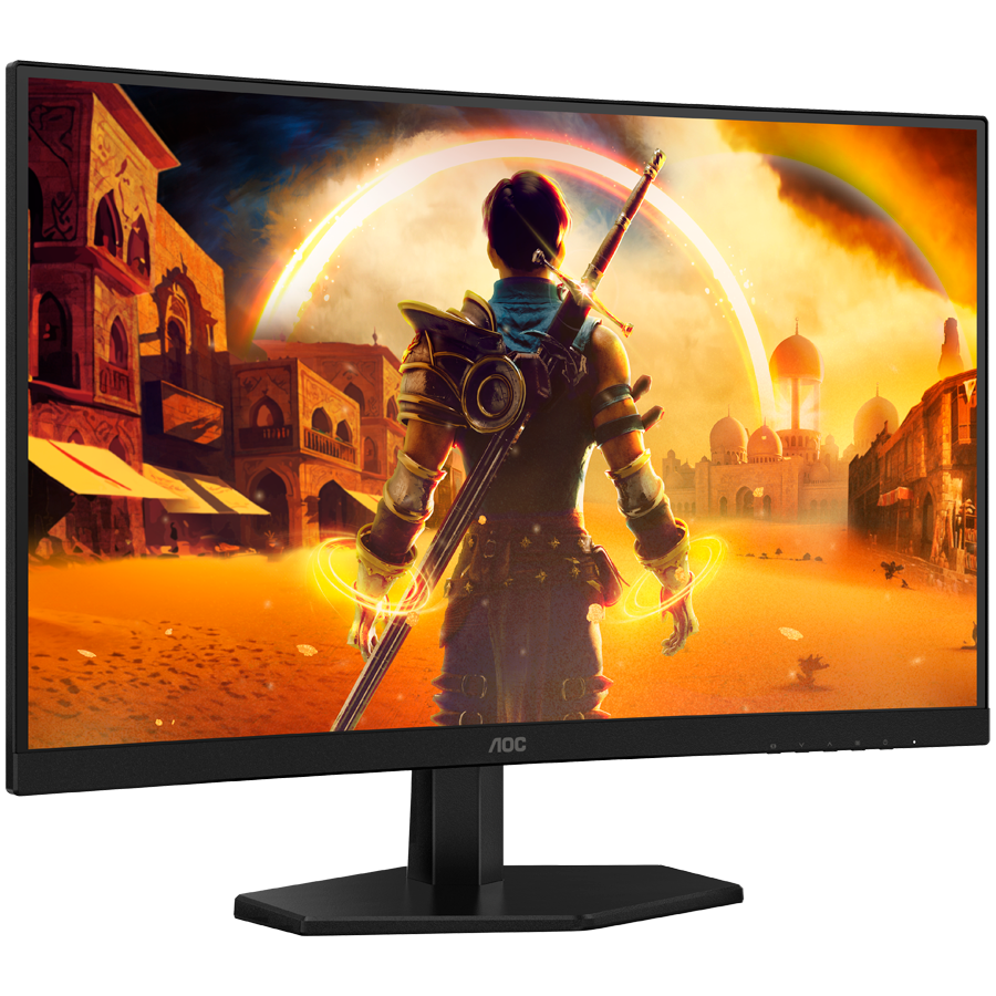 AOC Monitor Gaming C27G42E Curved 27" Fast VA, 1920x1080, 180Hz, 1500R, 0.5ms MPRT (1ms GtG), 300cd/m2, 3000:1, Adaptive Sync, HDR10, 2x HDMI, 1x DP, Speakers, Tilt