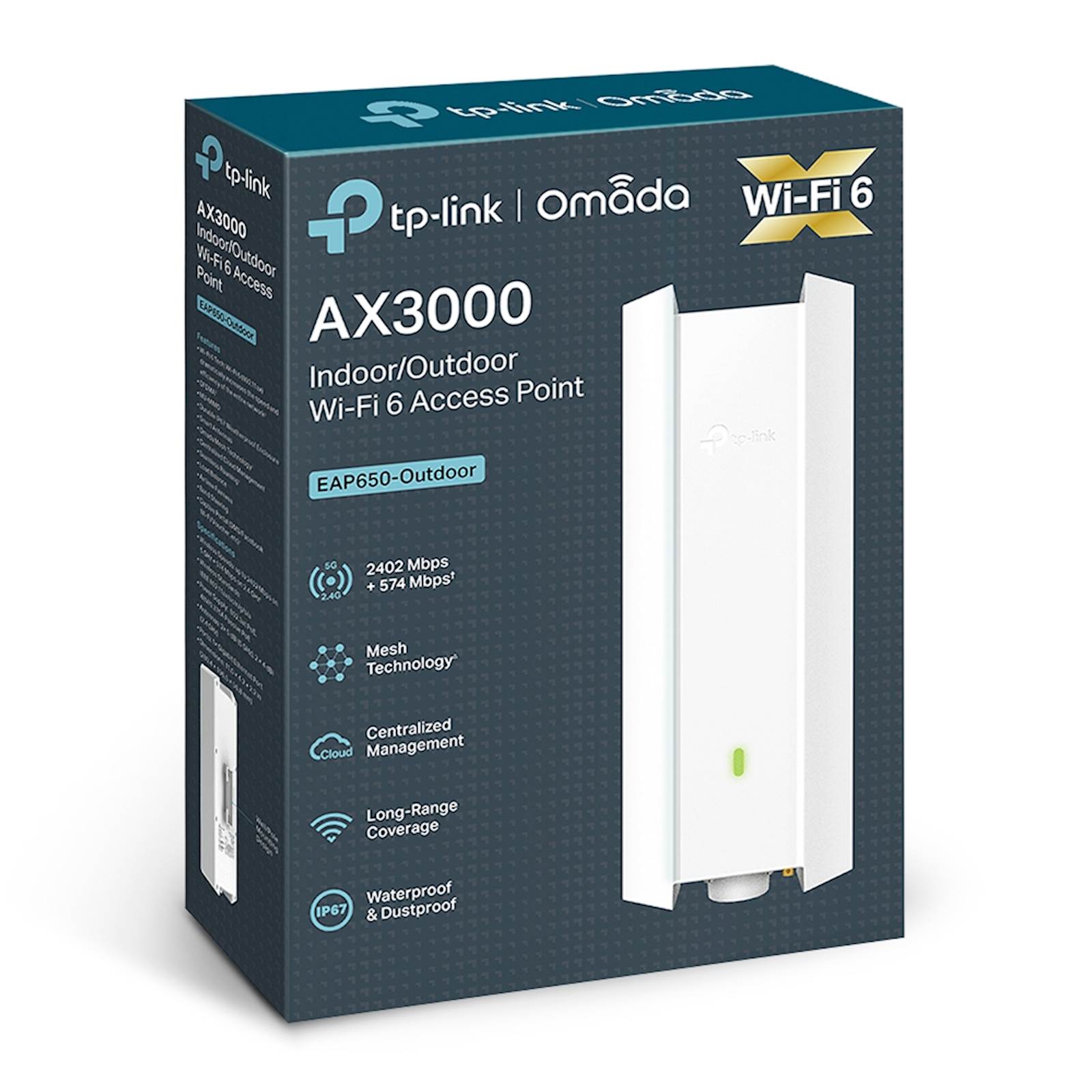 Access Point Omada TP-Link AX3000 In/Out WiFi 6 EAP650-Outdoor