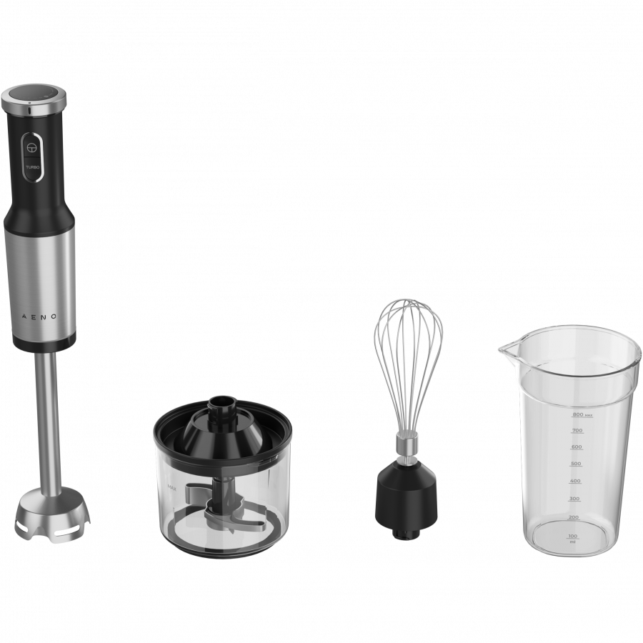 Hand Blender, 1200W in CB, Black, Tiger Teeth Cutter, Whisk, Food Processor, Cup