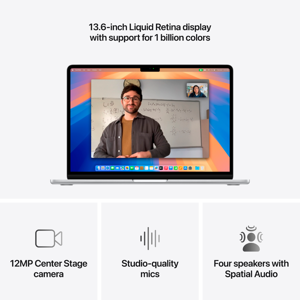 MacBook Air 13-inch,Silver,Model A3240,M4 CHIP WITH 10C CPU, 8C GPU,16GB unified memory,30W USB-C Power Adapter,256GB SSD storage,Two Thunderbolt 4 Ports,Touch ID,Liquid Retina display,Force Touch Trackpad, KEYBOARD-INT