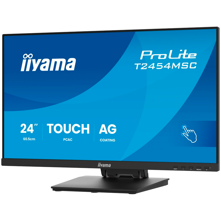 IIYAMA Monitor Touch T2454MSC-B3AG 24" InCell PCAP 10pt touchscreen monitor featuring IPS panel technology, Anti-Glare coating and a flexible stand