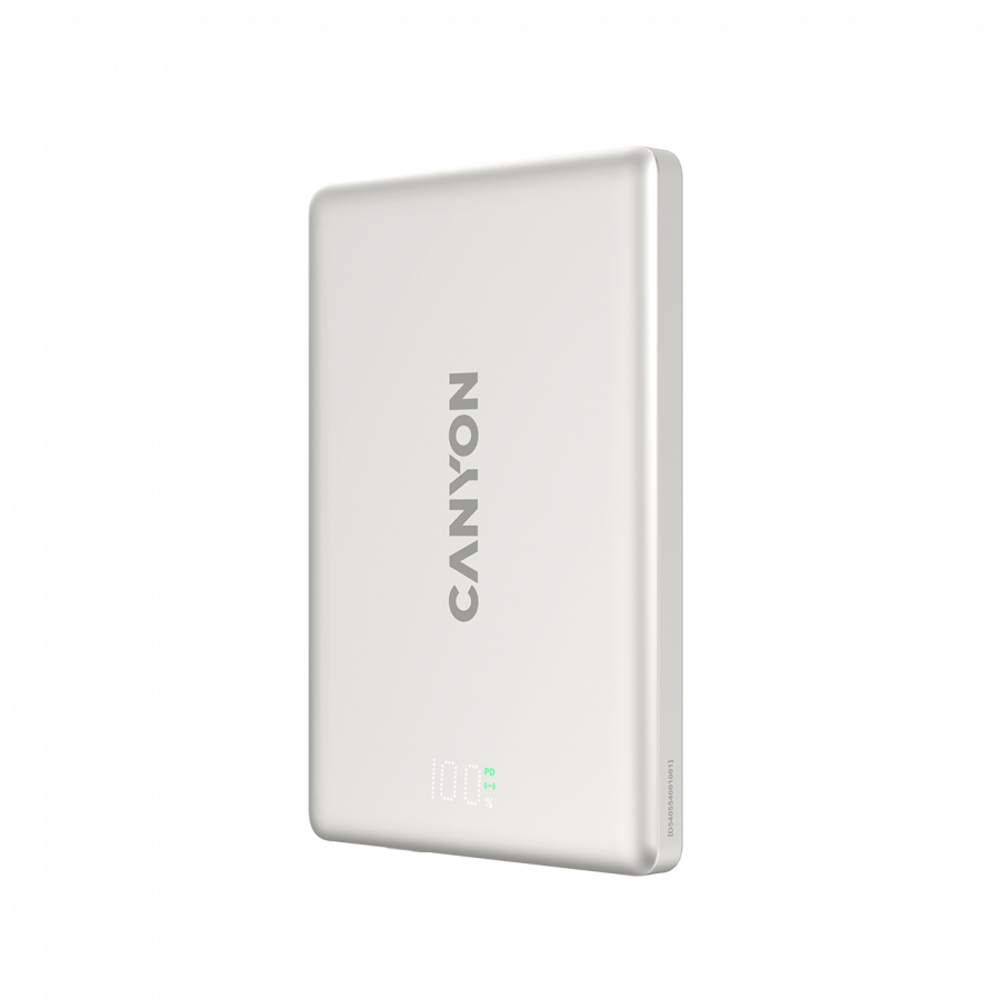 CANYON magnetic power bank OnPower 500 PD20W 5000mAh Aluminium Star Grey