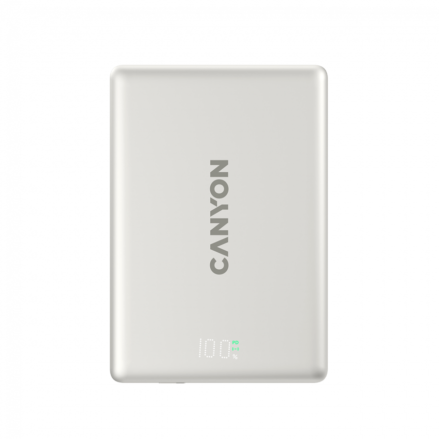 CANYON magnetic power bank OnPower 500 PD20W 5000mAh Aluminium Star Grey