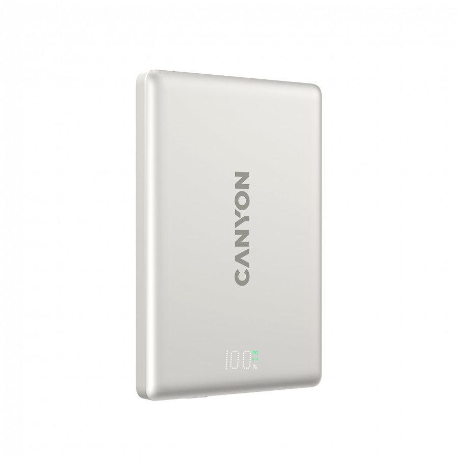 CANYON magnetic power bank OnPower 500 PD20W 5000mAh Aluminium Star Grey