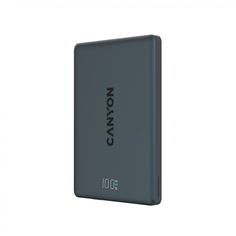 CANYON magnetic power bank OnPower 500 PD20W 5000mAh Aluminium Interstellar Black