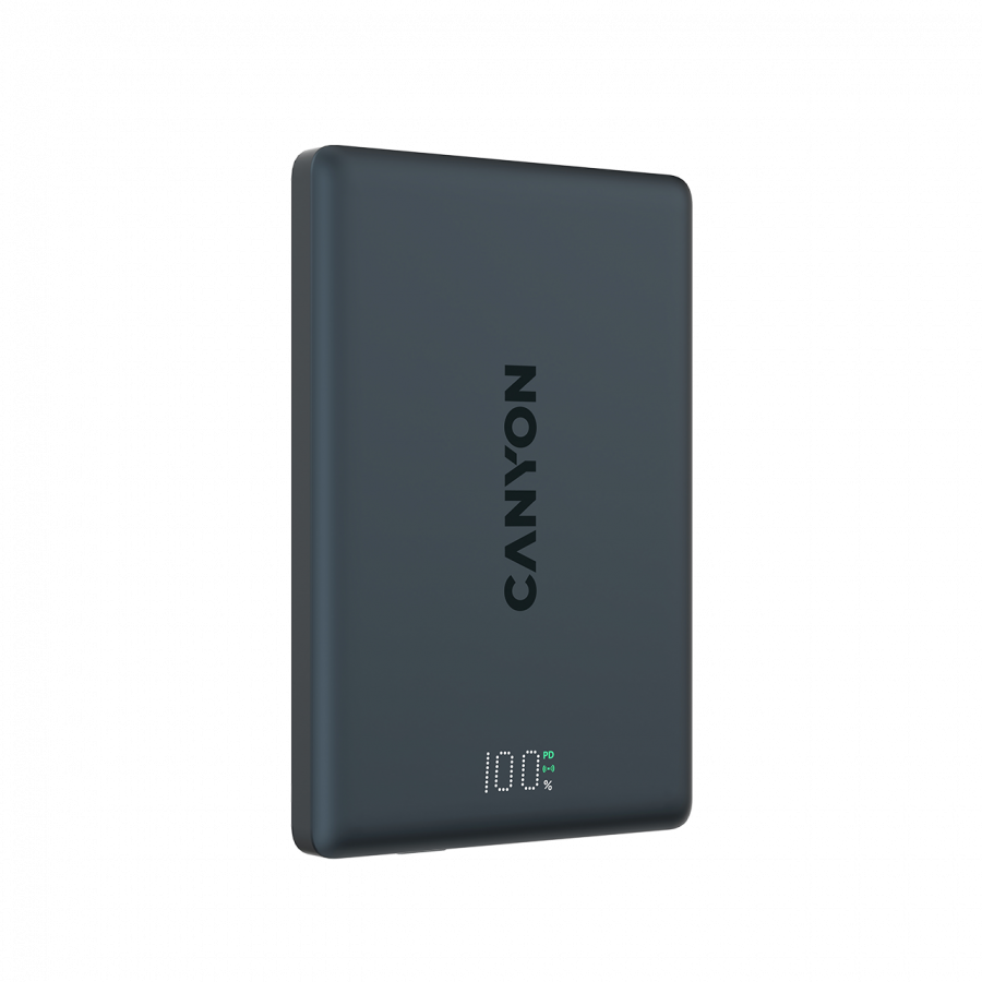 CANYON magnetic power bank OnPower 500 PD20W 5000mAh Aluminium Interstellar Black