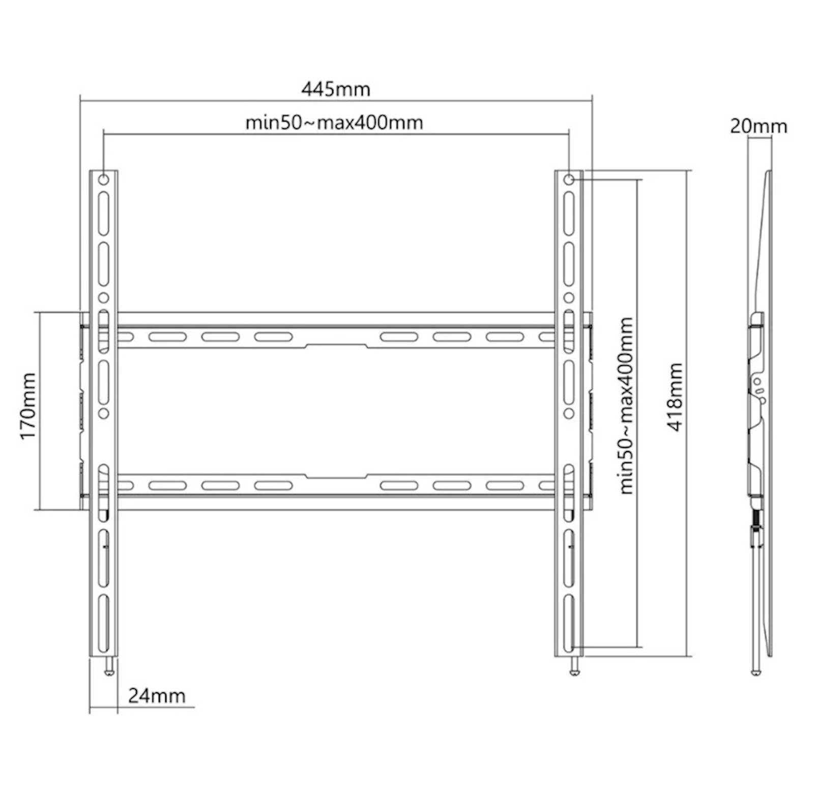 Nosač za TV MANHATTAN zidni 32" do 70"