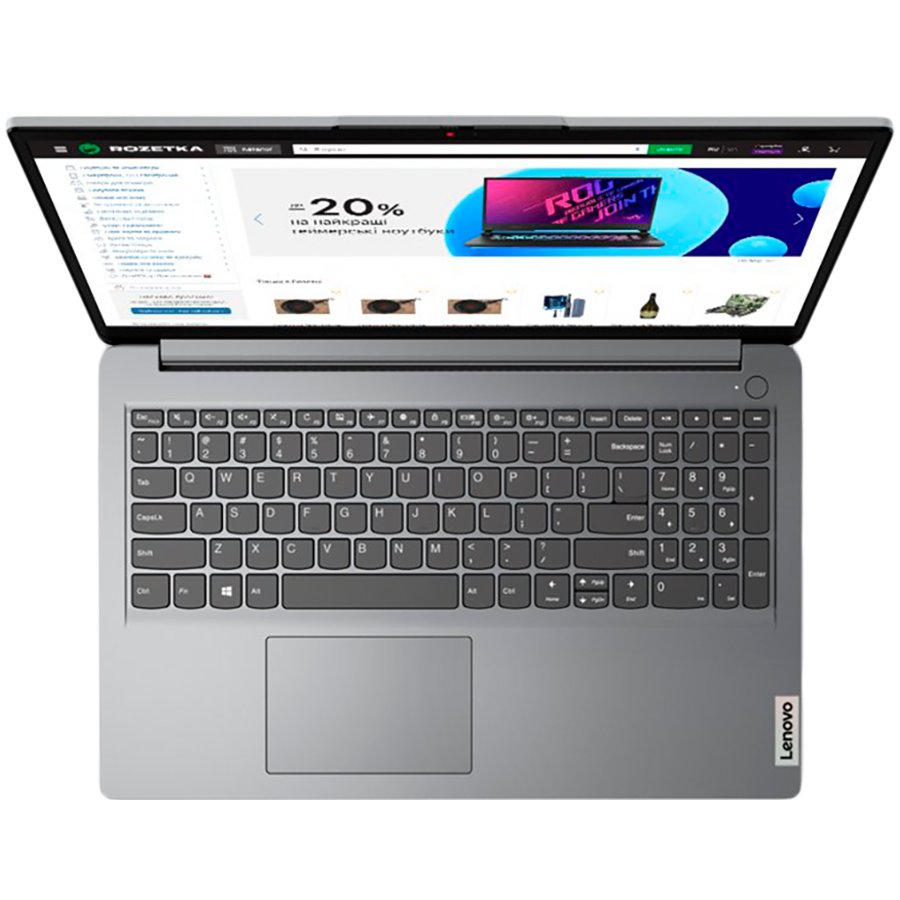 Lenovo IdeaPad 1 15AMN7, 15.6'' FHD (1920x1080) AG, AMD Ryzen 3 7320U (4C, 4MB, up to 4.1GHz), 16GB DDR5, 512GB SSD, AMD Radeon Graphics, HDMI, 1x USB 3.2, 1xUSB 2.0, 1xUSB-C (data), Batt 42 Wh, No OS, Cloud Grey, 2y