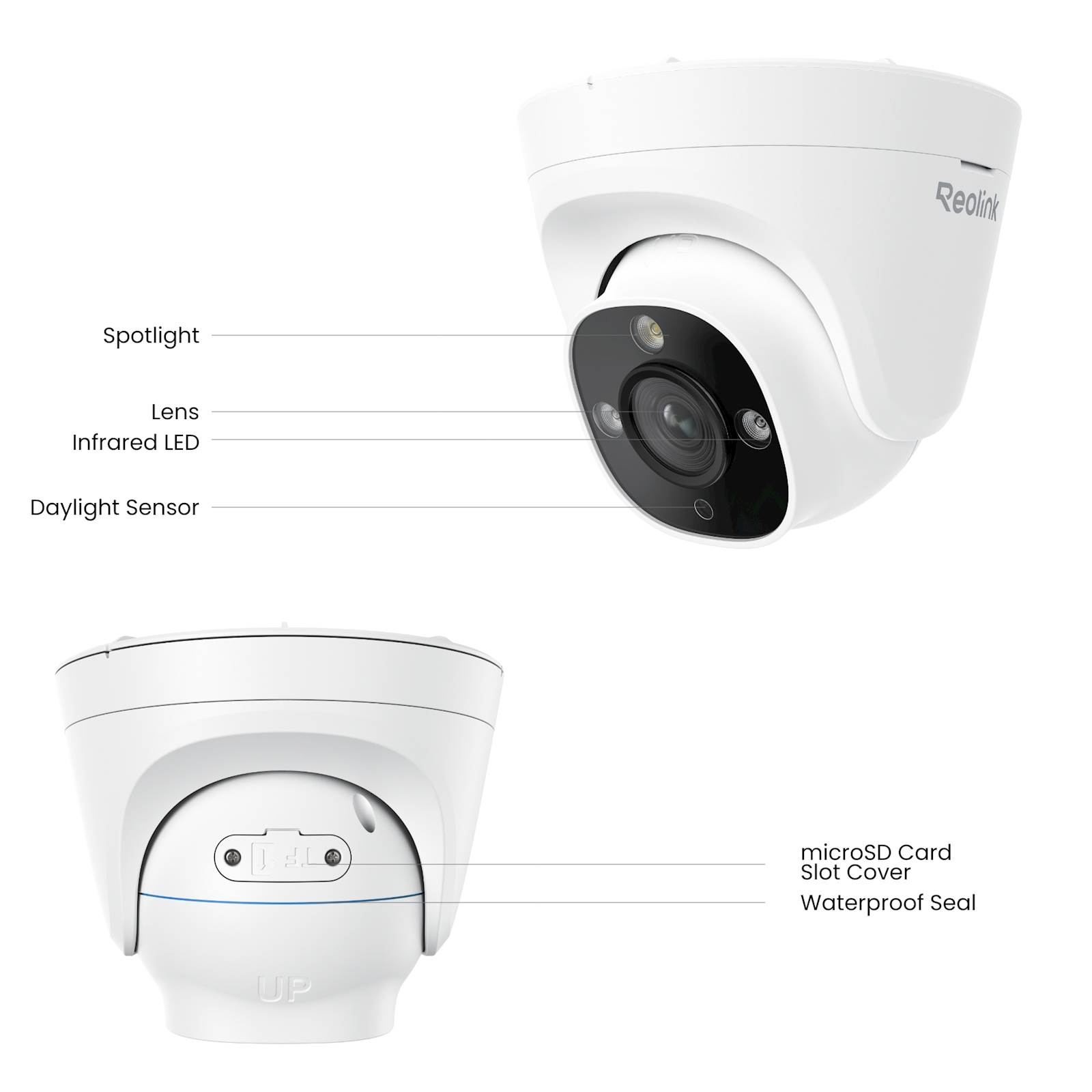 Reolink Smart IP Kamera 8MP 4K 125° Dome RP-PCT8M, IR 30m, POE, AI video