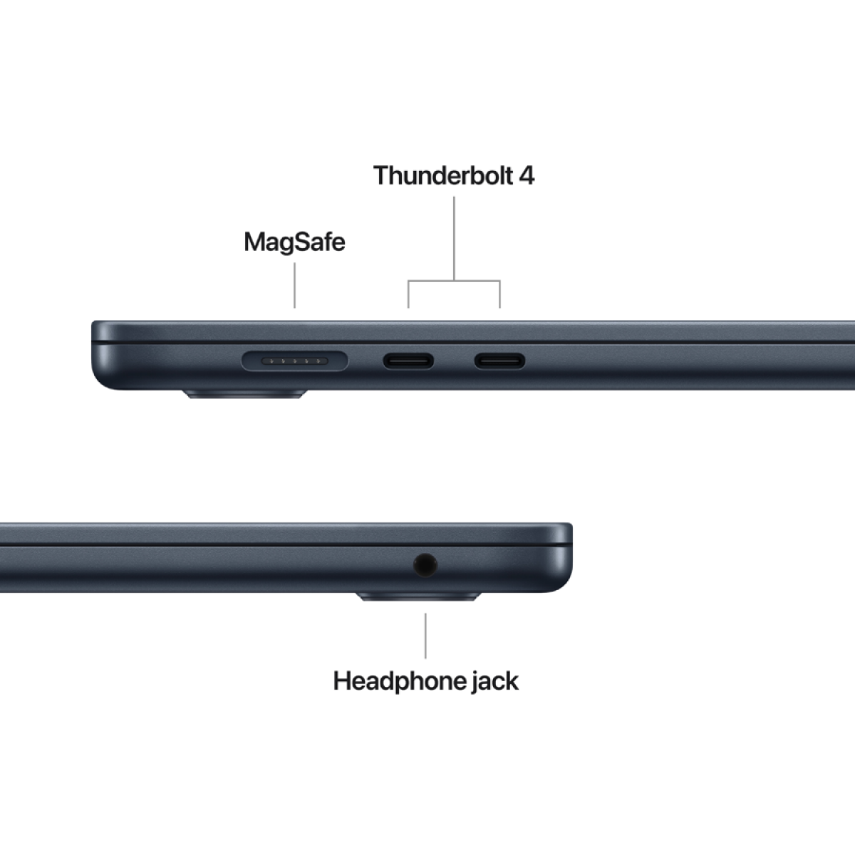 MacBook Air 15-inch,Midnight, Model A3448,M5 CHIP WITH 10C CPU, 10C GPU,16GB unified memory,35W Dual USB-C Power Adapter,512GB SSD storage, Two Thunderbolt 4 Ports,Touch ID,Liquid Retina display,Force Touch Trackpad, KEYBOARD-INT