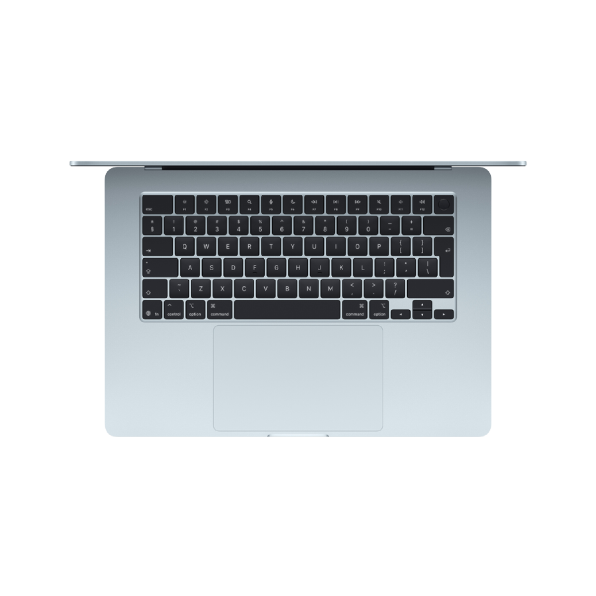 MacBook Air 15-inch,Sky Blue,Model A3448,M5 CHIP WITH 10C CPU, 10C GPU,16GB unified memory,35W Dual USB-C Power Adapter, 512GB SSD storage,Two Thunderbolt 4 Ports,Touch ID,Liquid Retina display,Force Touch Trackpad, KEYBOARD-INT