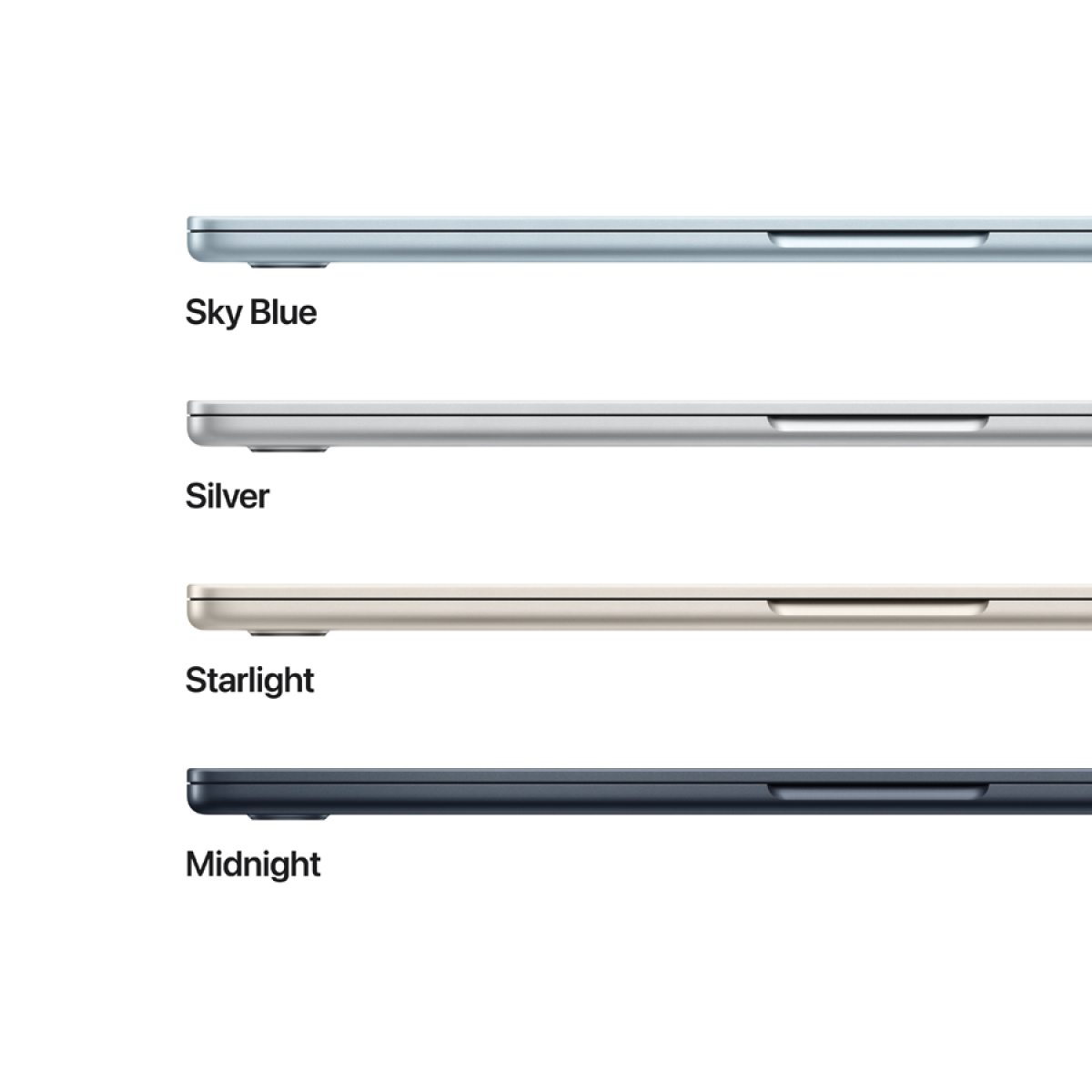 MacBook Air 15-inch,Sky Blue,Model A3448,M5 CHIP WITH 10C CPU, 10C GPU,16GB unified memory,35W Dual USB-C Power Adapter, 512GB SSD storage,Two Thunderbolt 4 Ports,Touch ID,Liquid Retina display,Force Touch Trackpad, KEYBOARD-INT