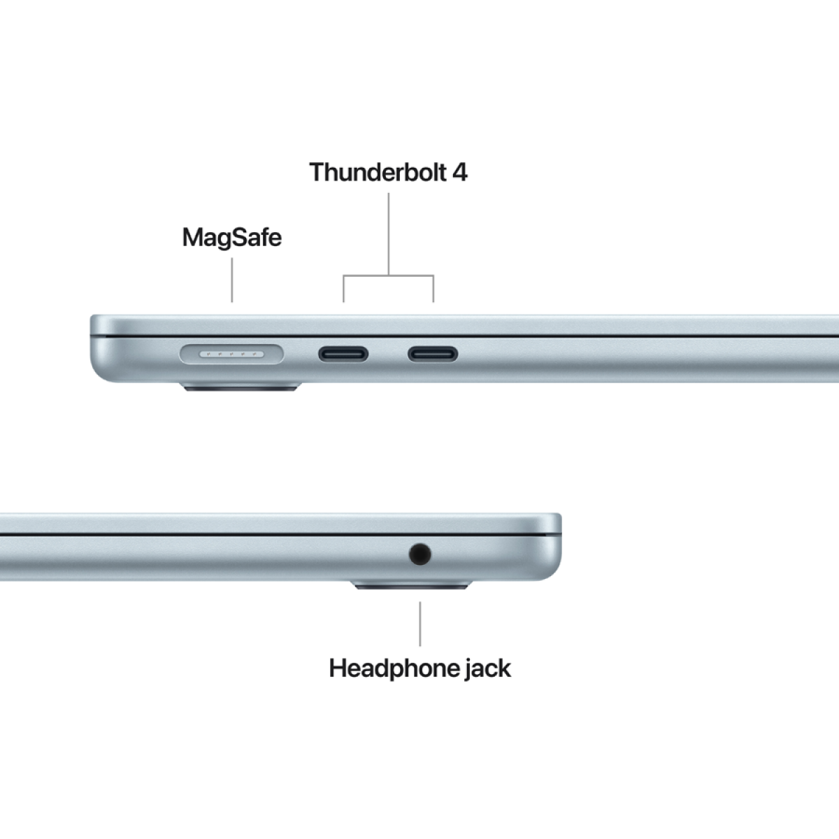 MacBook Air 13-inch,Sky Blue,Model A3449,M5 CHIP WITH 10C CPU, 8C GPU,16GB unified memory,30W USB-C Power Adapter,512GB SSD storage,Two Thunderbolt 4 Ports,Touch ID,Liquid Retina display,Force Touch Trackpad, KEYBOARD-INT