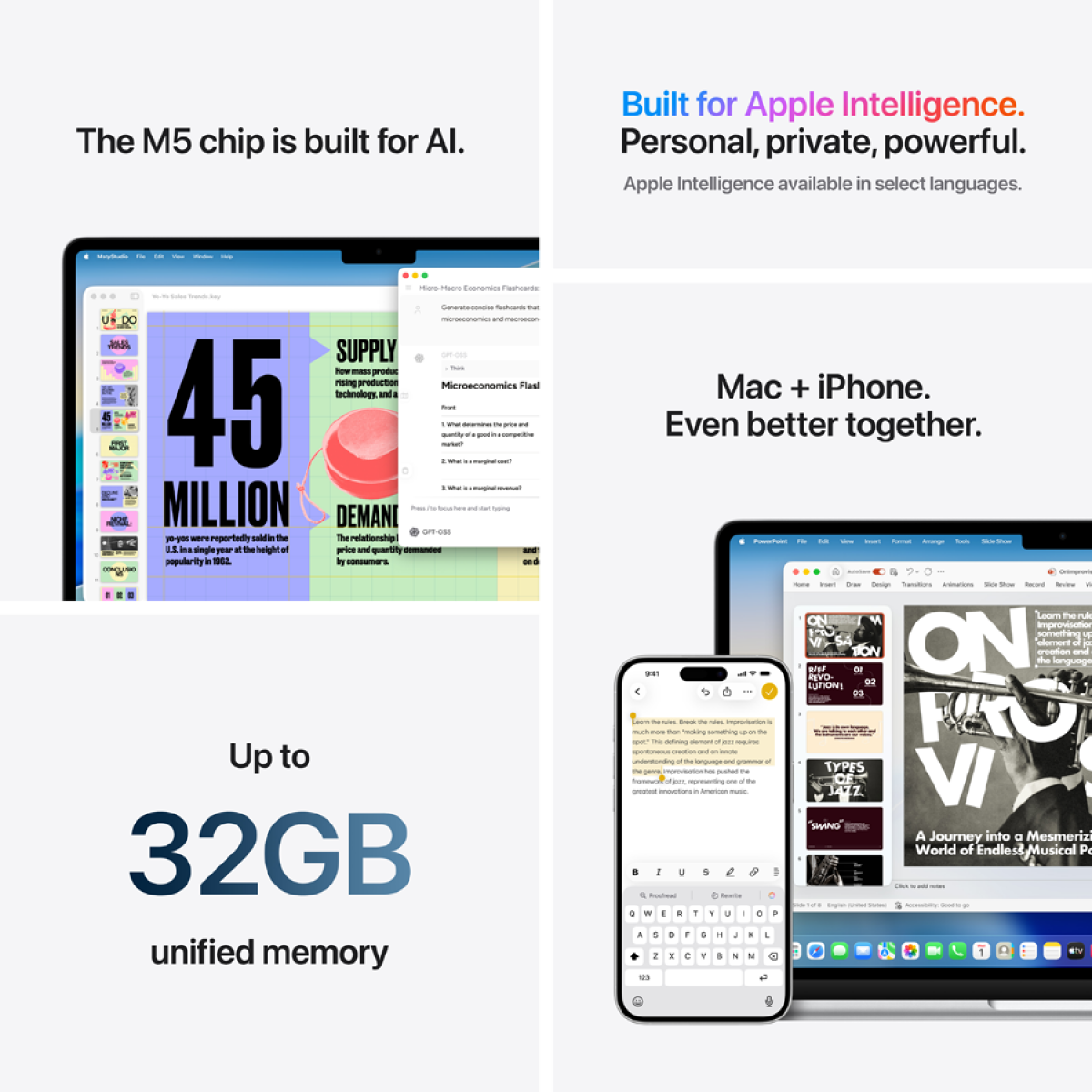 MacBook Air 13-inch,Sky Blue,Model A3449,M5 CHIP WITH 10C CPU, 8C GPU,16GB unified memory,30W USB-C Power Adapter,512GB SSD storage,Two Thunderbolt 4 Ports,Touch ID,Liquid Retina display,Force Touch Trackpad, KEYBOARD-INT