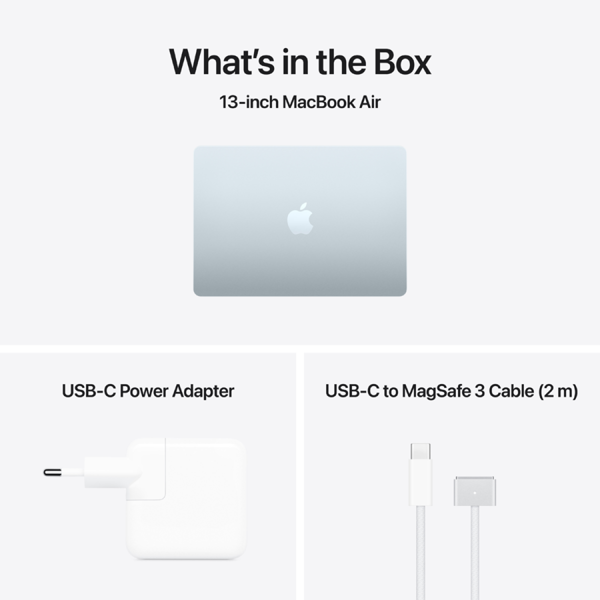 MacBook Air 13-inch,Sky Blue,Model A3449,M5 CHIP WITH 10C CPU, 8C GPU,16GB unified memory,30W USB-C Power Adapter,512GB SSD storage,Two Thunderbolt 4 Ports,Touch ID,Liquid Retina display,Force Touch Trackpad, KEYBOARD-INT