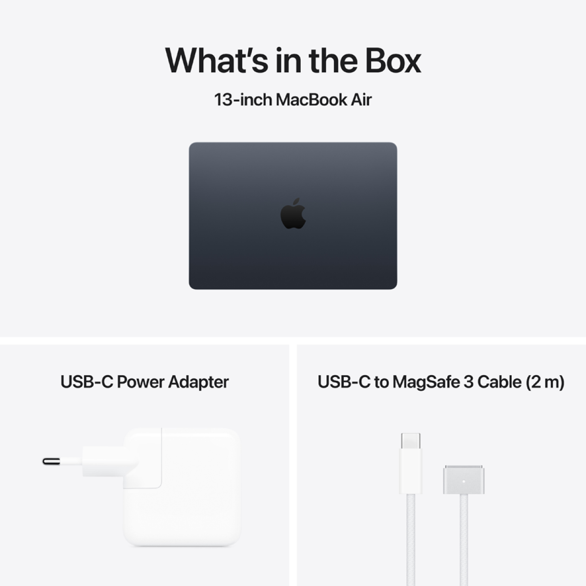MacBook Air 13-inch,Midnight, Model A3449,M5 CHIP WITH 10C CPU, 8C GPU,16GB unified memory,30W USB-C Power Adapter,512GB SSD storage,Two Thunderbolt 4 Ports,Touch ID,Liquid Retina display,Force Touch Trackpad, KEYBOARD-INT