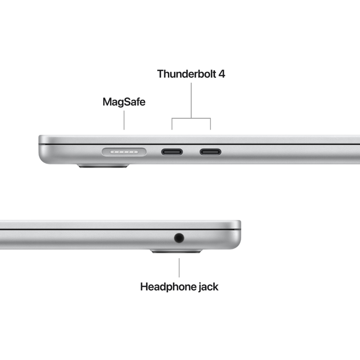 MacBook Air 15-inch,Silver,Model A3448,M5 CHIP WITH 10C CPU, 10C GPU,16GB unified memory,35W Dual USB-C Power Adapter,512GB SSD storage,Two Thunderbolt 4 Ports,Touch ID,Liquid Retina display,Force Touch Trackpad, KEYBOARD-INT