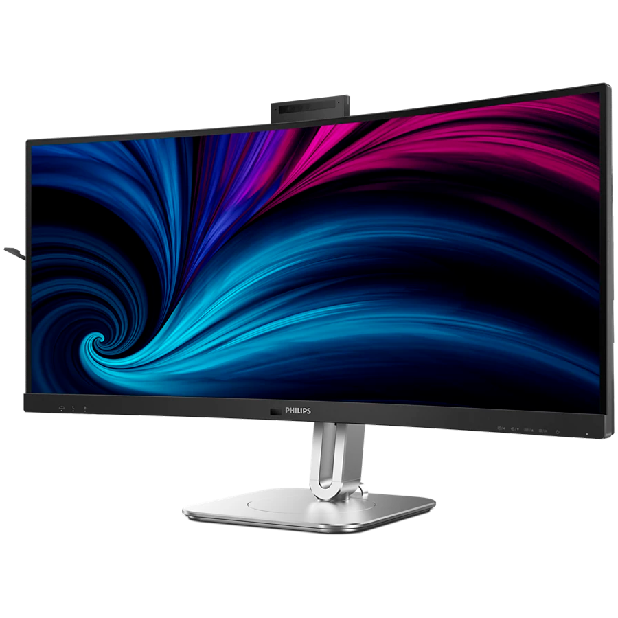 PHILIPS Monitor 34B2U6603CH 34" Curved, VA, 21:9, 3440x1440 (WQHD), 1500R, 120Hz, 4ms, 500 cd/m2, 4000:1, HDR400, Adaptive Sync, PowerSensor 2, 5.0 Mpixel Webcam with Microphone, 2xHDMI, 1xDP, TB4 (PD 100W), USB Hub, KVM, RJ45, Speakers, Ergo, 5Y