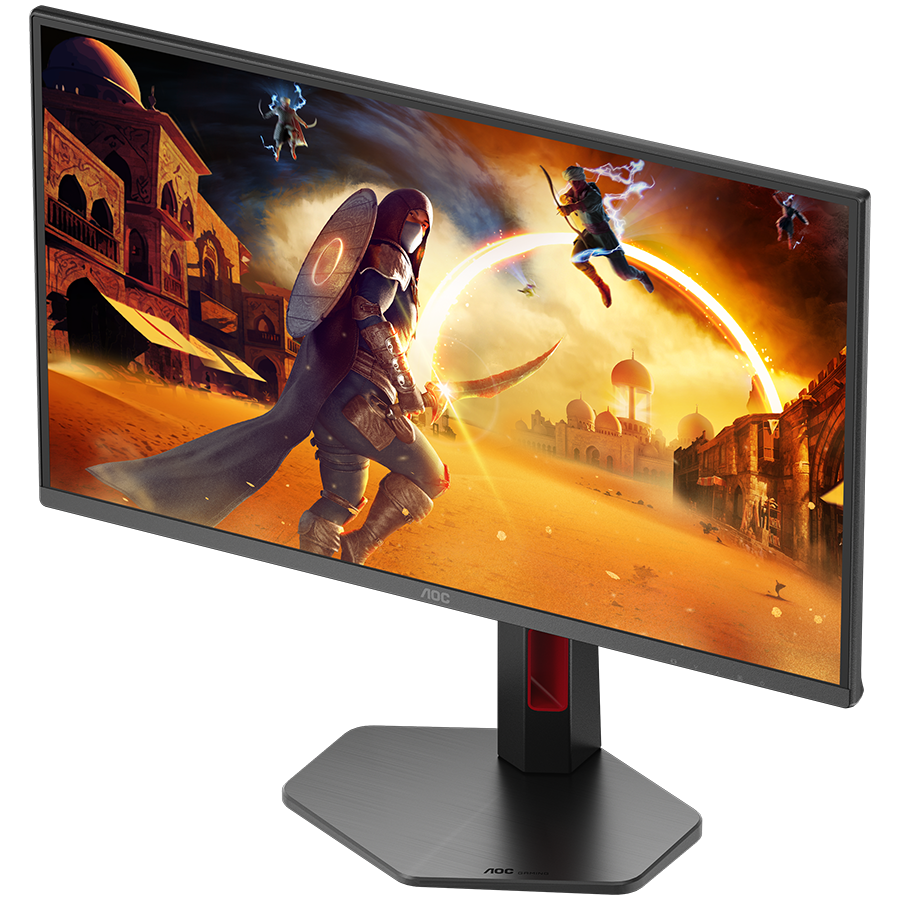 AOC MONITOR Q25G4SR, GAMING 25'', G, 300HZ, FAST IPS, 2560x1440, 0.3 MS, 80M:1, 300 CD/M, TILT, HEIGHT ADJUSTABLE, SWIVEL, PIVOT, 2X HDMI, DISPLAY PORT, 3YW, BLACK-RED