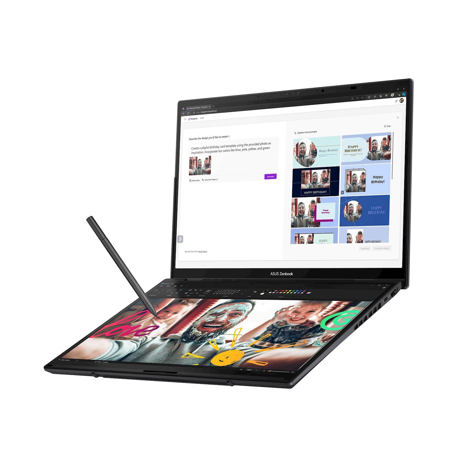 Laptop ASUS Zenbook Duo 14 UX8407AA-SN151X 14"FHD+ OLED TOUCH U9-H484 16C/16T 32GB DDR5 s2TB W11p 2Y