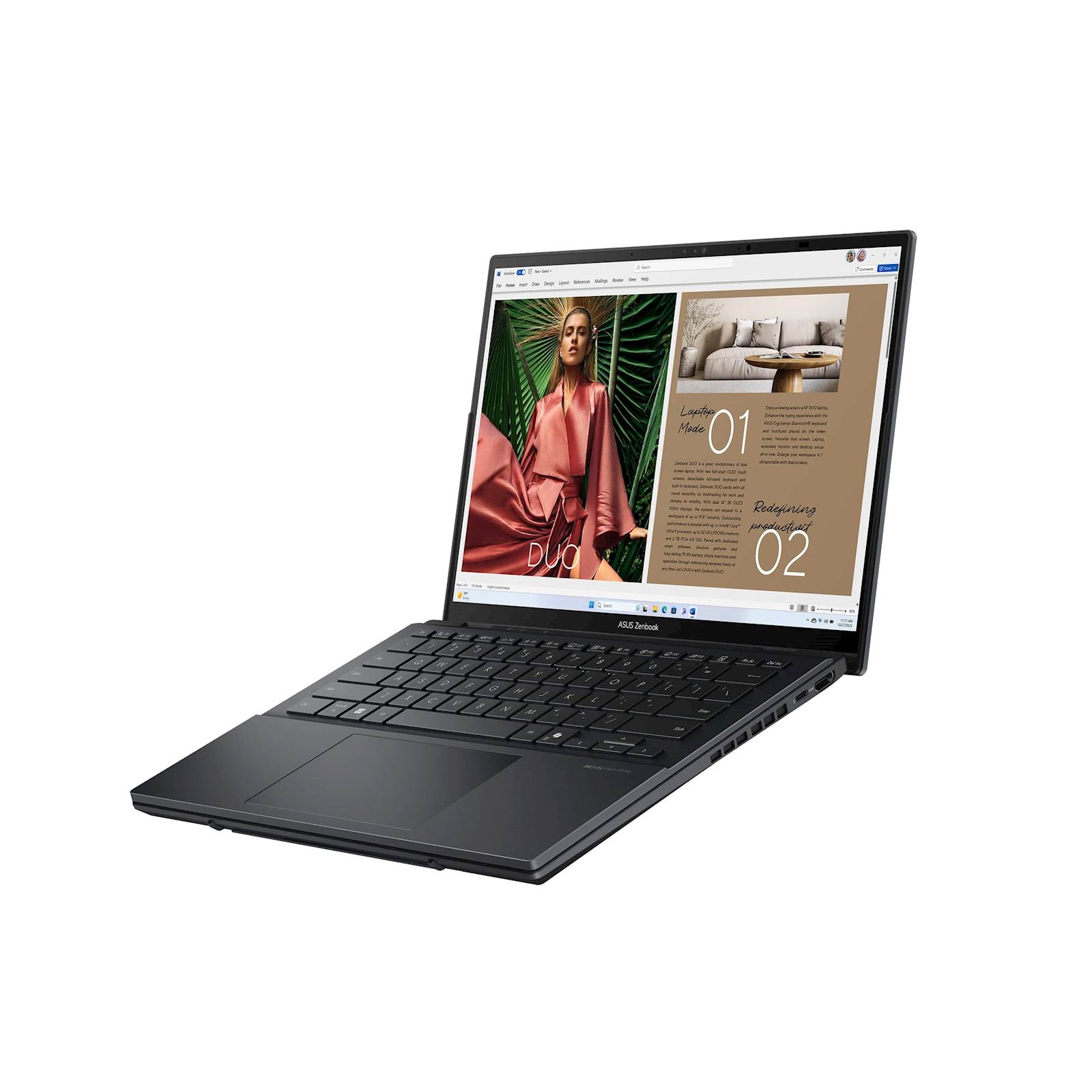 Laptop ASUS Zenbook Duo 14 UX8407AA-SN151X 14"FHD+ OLED TOUCH U9-H484 16C/16T 32GB DDR5 s2TB W11p 2Y