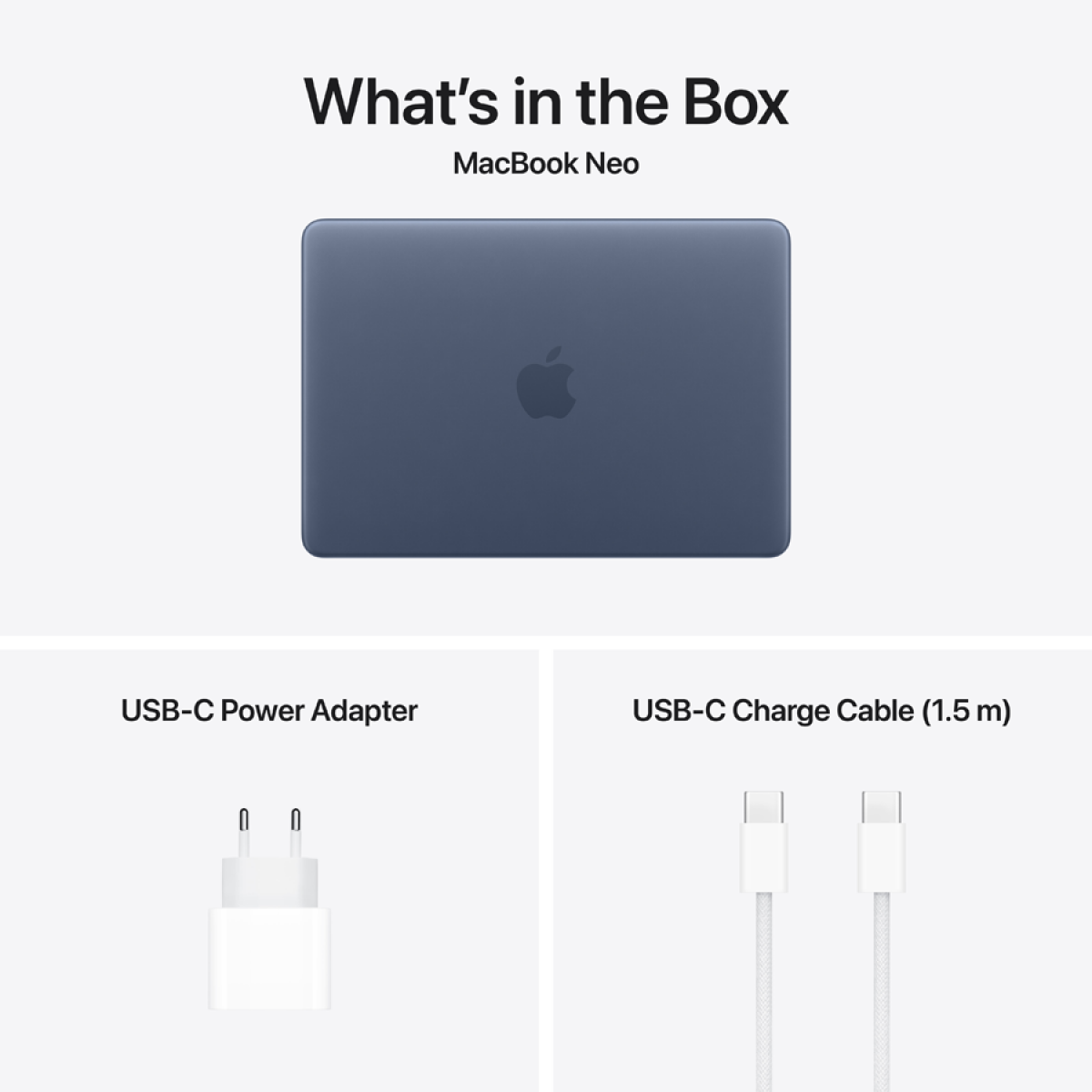 MacBook Neo 13-inch, Indigo, Model A3404,A18 PRO CHIP, 6C CPU, 5C GPU,8GB unified memory,20W ADAPTER,256GB SSD storage,KEYBOARD-INT,COUNTRY KIT-RUS