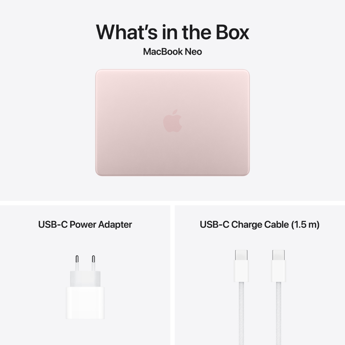 MacBook Neo 13-inch,Blush,Model A3404,A18 PRO CHIP, 6C CPU, 5C GPU,8GB unified memory,20W ADAPTER,256GB SSD storage,KEYBOARD-INT,COUNTRY KIT-RUS