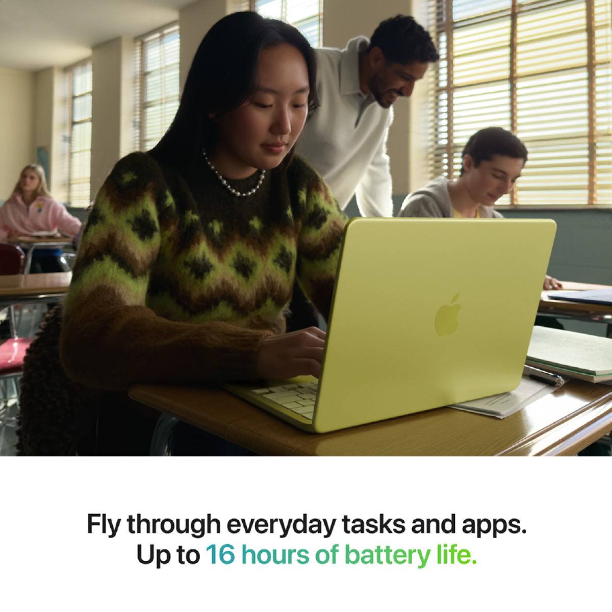 MacBook Neo 13-inch, Citrus, Model A3404,A18 PRO CHIP, 6C CPU, 5C GPU,8GB unified memory,20W ADAPTER,256GB SSD storage, KEYBOARD US English