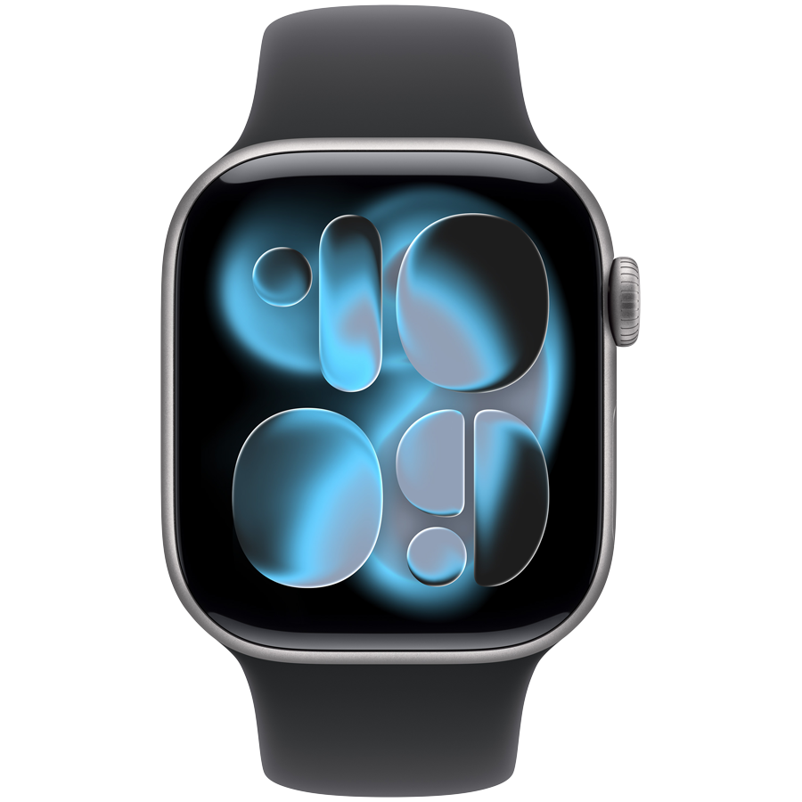 Apple Watch Series 11 GPS 42mm Space Grey Aluminium Case with Black Sport Band - M/L,Model A3331