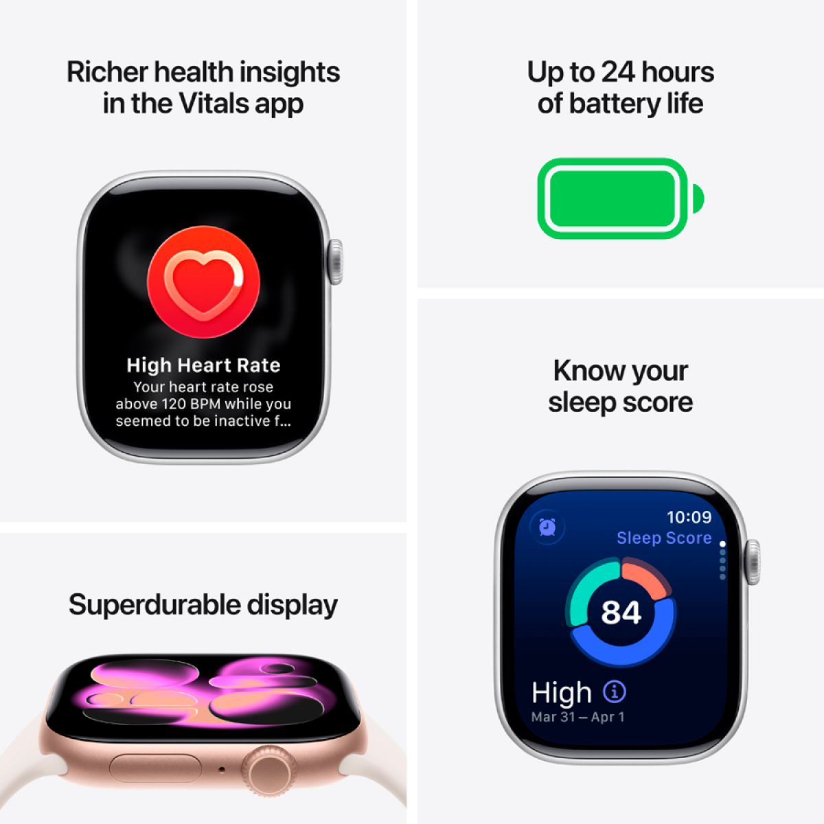 Apple Watch Series 11 GPS 42mm Space Grey Aluminium Case with Black Sport Band - M/L,Model A3331