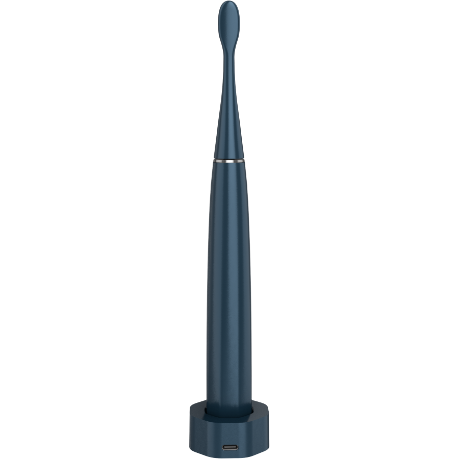 Wireless Tooth Brush, Navy Blue, 3 Brush Heads, 1400mAh, Function: Soft, Clean, Massage, White, Sweep