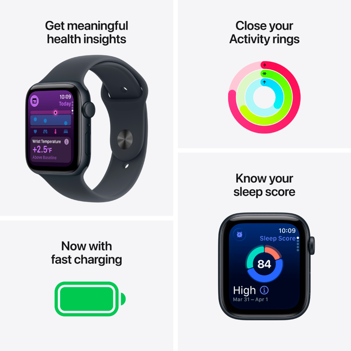Apple Watch SE 3 GPS 40mm Starlight Aluminium Case with Starlight Sport Band - S/M,Model A3324