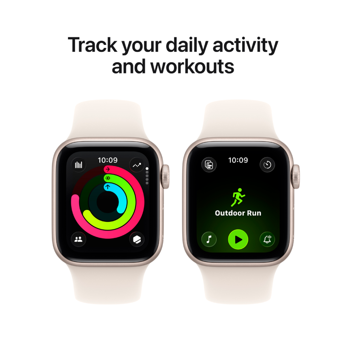 Apple Watch SE 3 GPS 40mm Starlight Aluminium Case with Starlight Sport Band - S/M,Model A3324