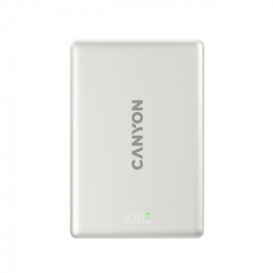 CANYON magnetic power bank OnPower 511 PD20W 10000mAh Aluminium Star Sivi