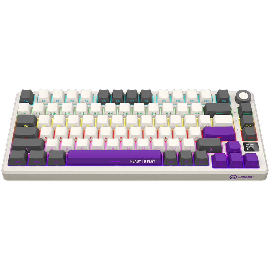 LORGAR KBP7075W, Wireless 75% Mechanical Gaming Keyboard Pro, Beige, CZ/SK layout