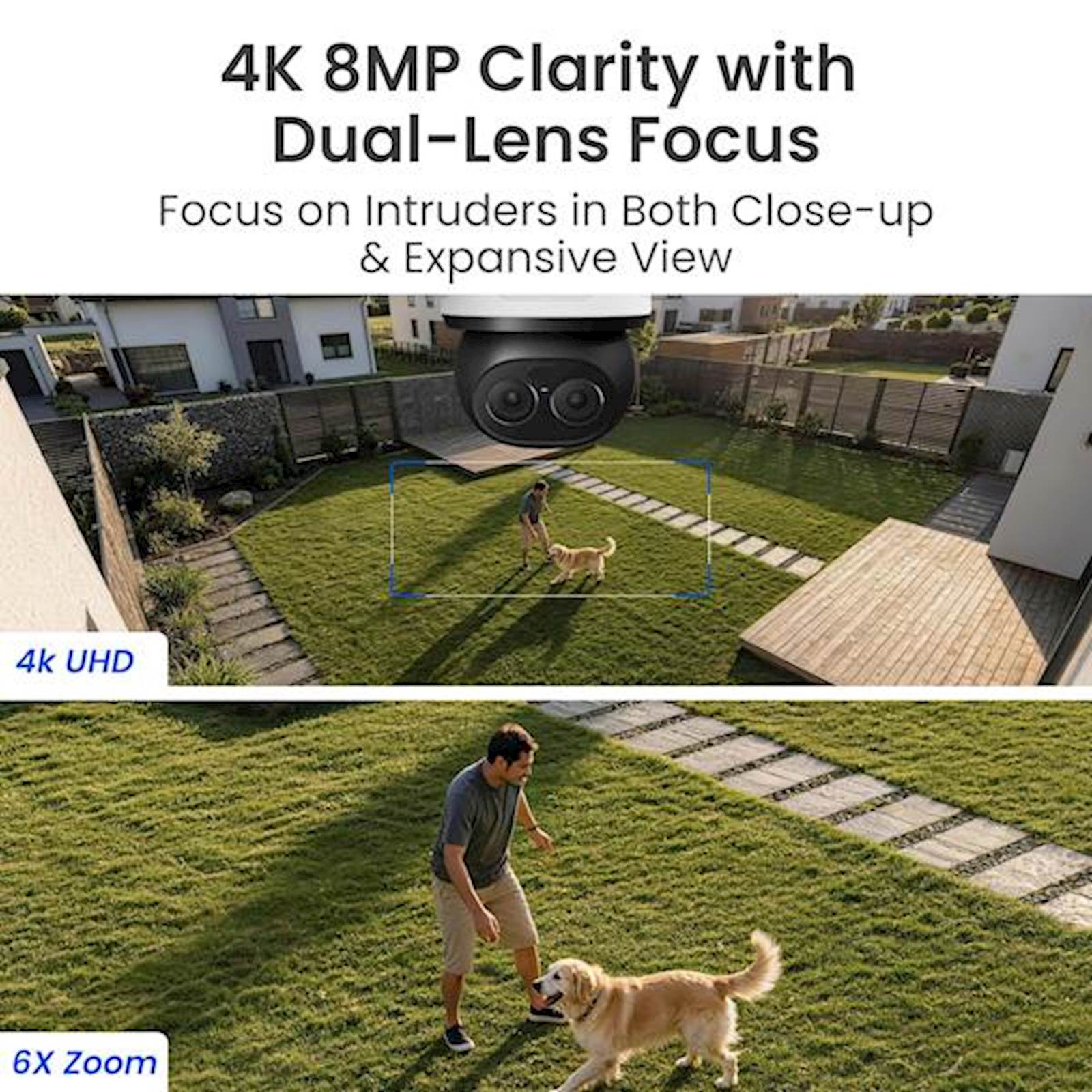 Reolink Ip Kamera TrackFlex Floodlight F850W, 8MP, 4K, 3000 lumena reflektori 30M IR, 6x zoom, Ai