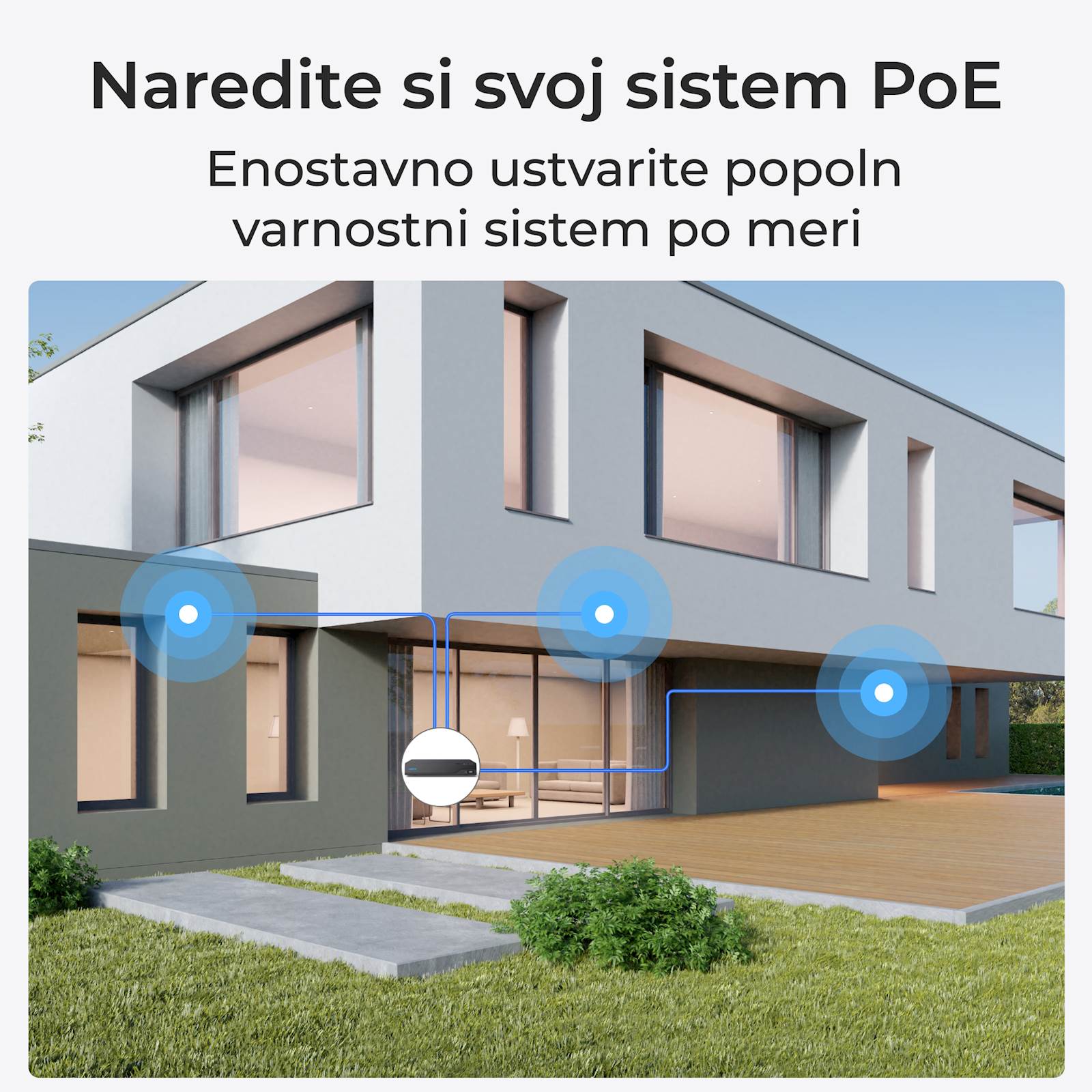 Reolink NVR snimač NVS8-12MB4 4K, 12MP, 8 kanalni NVR, 2TB HDD, 4x kamera POE