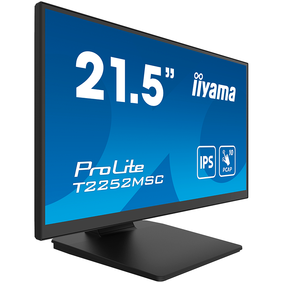 IIYAMA Monitor LED T2252MSC-B2AG  21.5" PCAP 10pt Touchscreen monitor featuring IPS panel technology, Edge-to-Edge glass design and Anti Glare coating HDMI DP USB HUB Tilt 3y