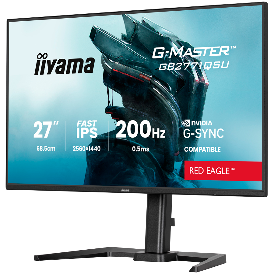 27  Fast IPS Gaming, G-Master Red Eagle, G-SYNC Compatible, 2560x1440 200Hz, 2x HDMI, DisplayPort, 0.5ms MPRT, Speakers, USB HUB 2x3.2 2xC, Black Tuner, 15cm Height Adj. Stand